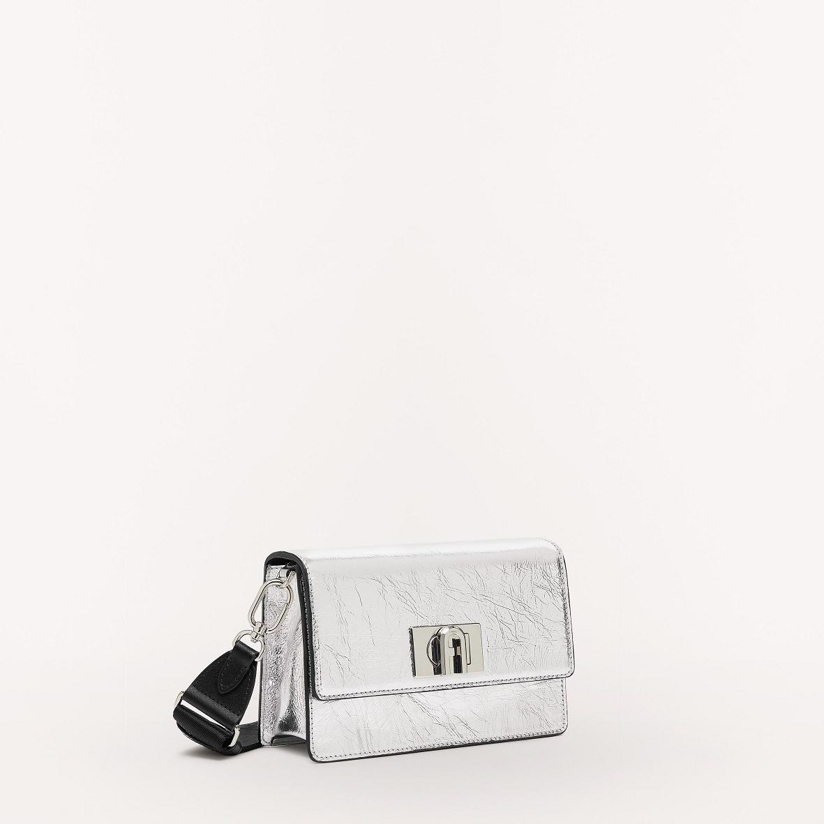 Furla 1927 Soft Tasker Tilbud - Crossbody Dame Sølv Sort DKL493072